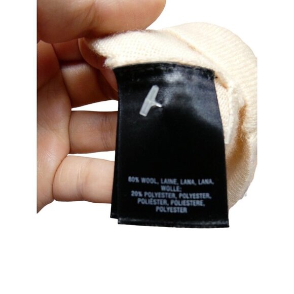 Anthropologie Moth‎ Sweater Wool Blend Blush Pink Turtleneck Long Sleeve Size L - Picture 6 of 9